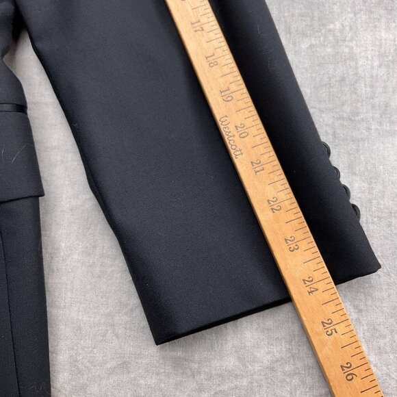 Hart Schaffner Marx Tuxedo Jacket‎ Men 40-42  Black Satin Formal Classic USA VTG - Picture 5 of 12